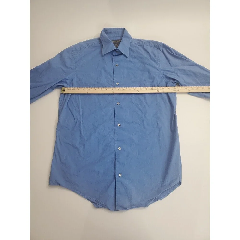 Banana‎ Republic Men's Long Sleeve Button Casual Stretch, Blue, Large